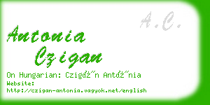 antonia czigan business card
